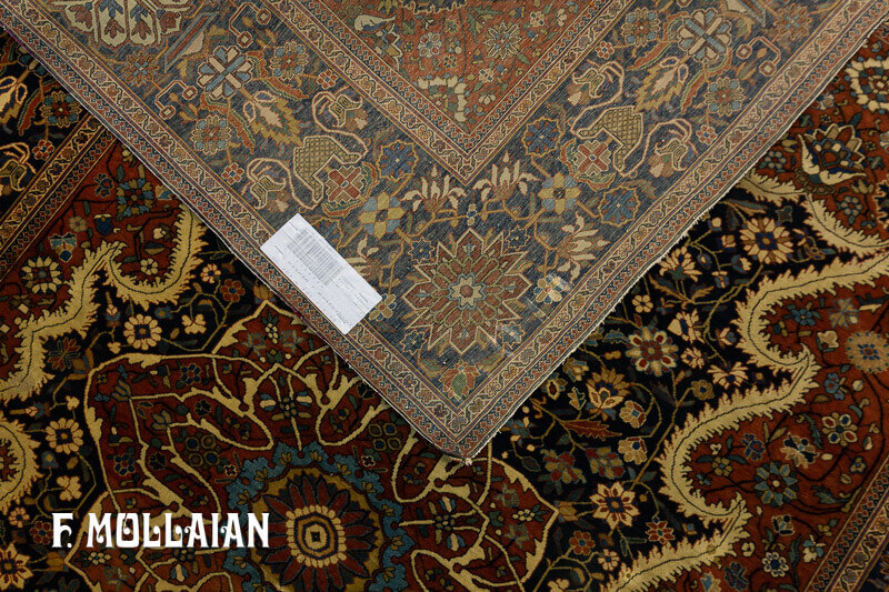 Antique Persian Kashan Mohtasham Rug n°:11052993